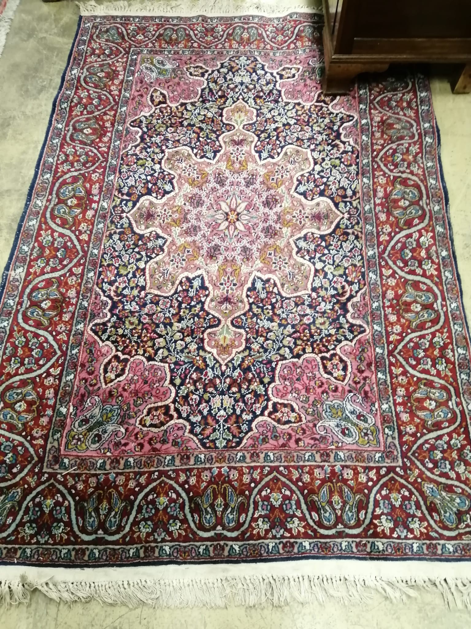 A North West Persian peach ground rug, 180 x 120cm